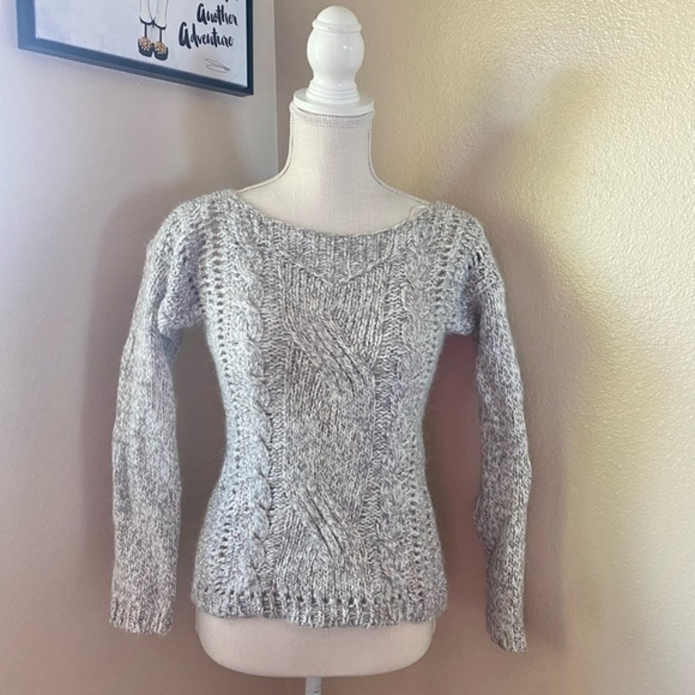 Berretti Italian alpaca wool blend cable knit sweater, Sz. S